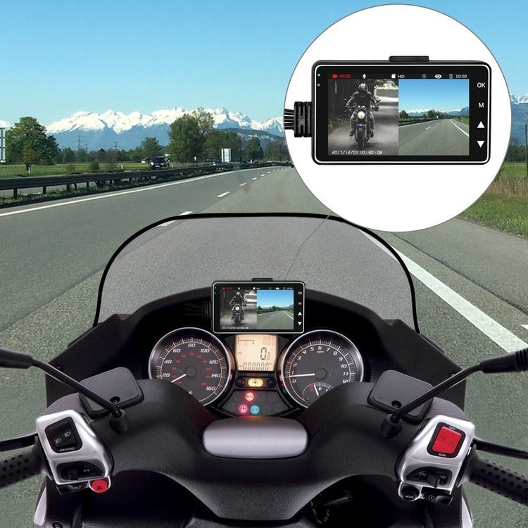 Motorrad Dash Cam vorne + hinten
