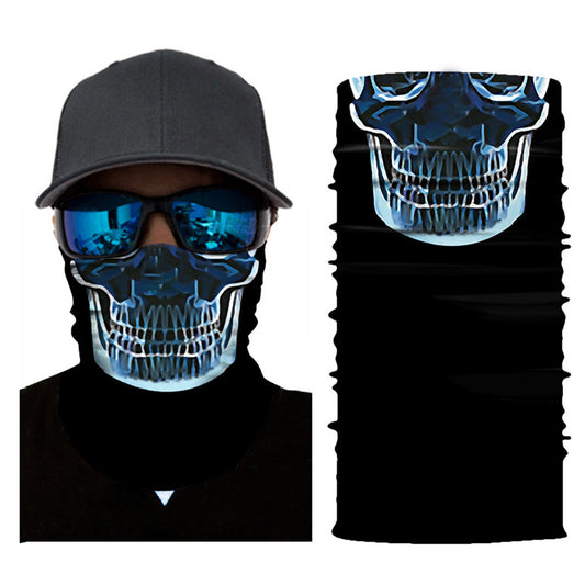 Bandana Blue Skeleton