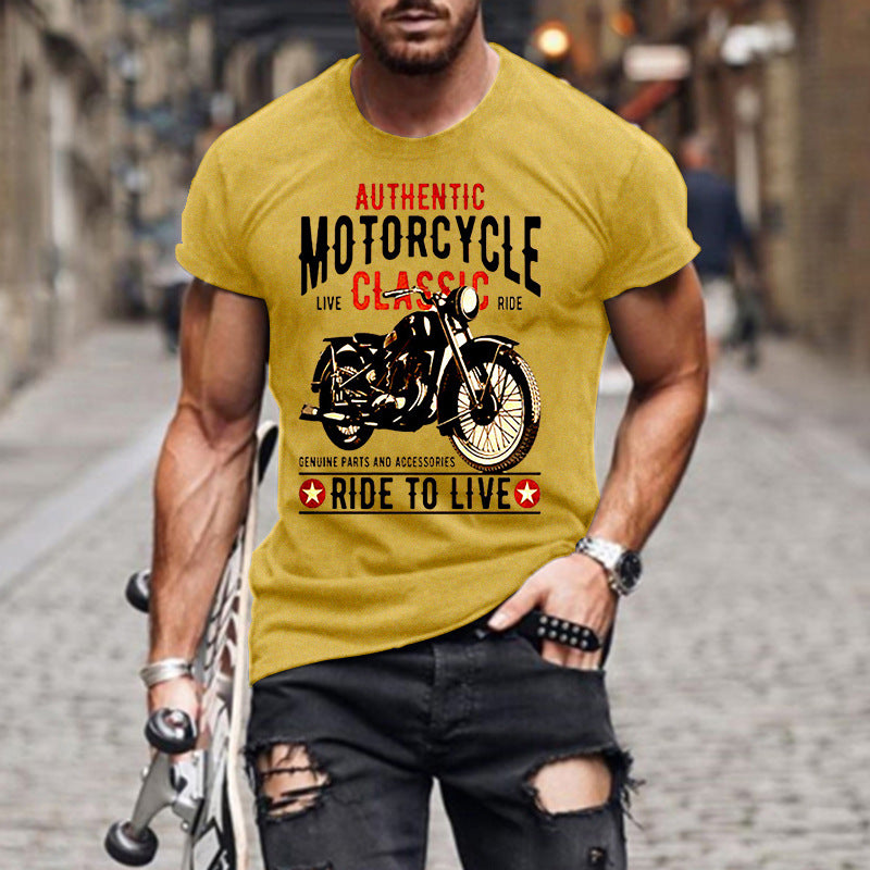 T-Shirt mit coolem Motorradaufdruck