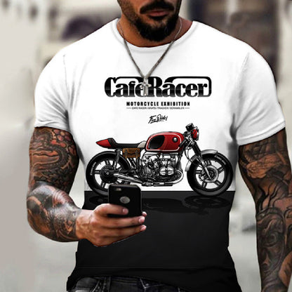 T-shirt mit Cafe Racer Aufdruck
