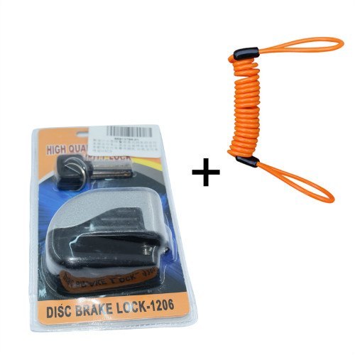 Bremsscheibenschloss mit Alarm für Motorrad, Roller, Scooter, Fahrrad