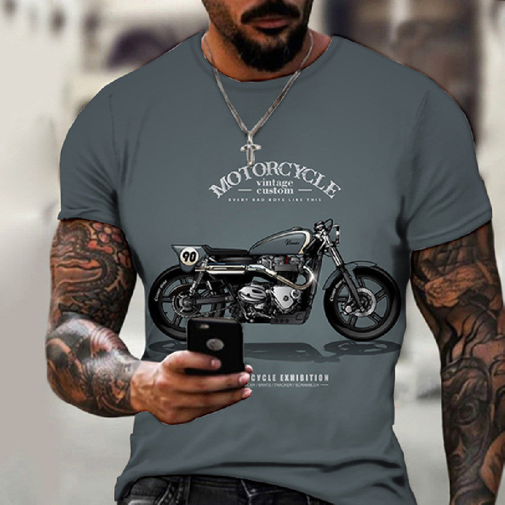 T-shirt mit Cafe Racer Aufdruck
