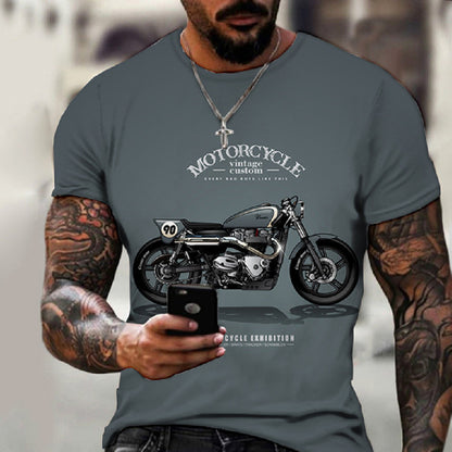 T-shirt mit Cafe Racer Aufdruck