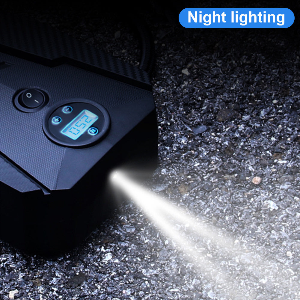 Tragbarer Luftkompressor DC 12V Digitaler Reifenfüller bis 150 PSI mit LED Licht