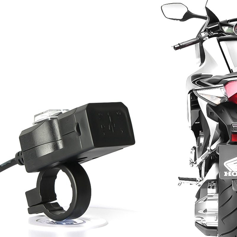 USB-Anschluss für Motorradlenker 5V 1A / 2.1A