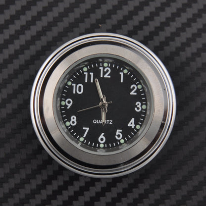 Analoge Lenkeruhr und Thermometer in Chrom