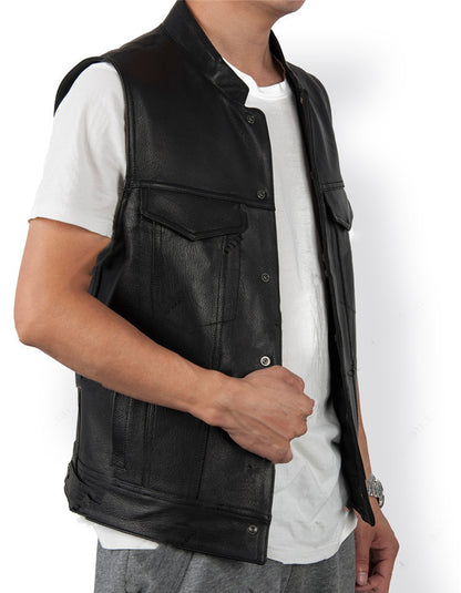 Herren Kunstlederweste