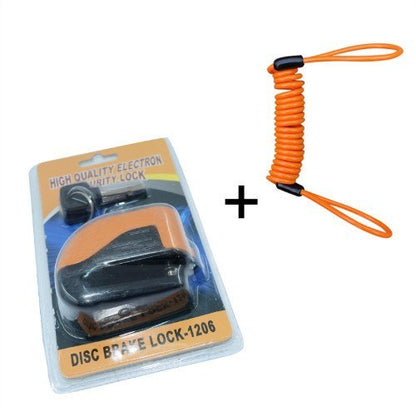 Bremsscheibenschloss mit Alarm für Motorrad, Roller, Scooter, Fahrrad