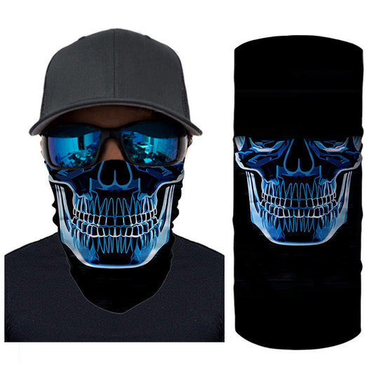 Bandana Blue Skeleton