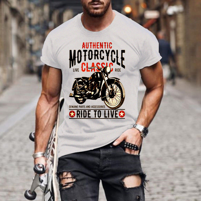 T-Shirt mit coolem Motorradaufdruck