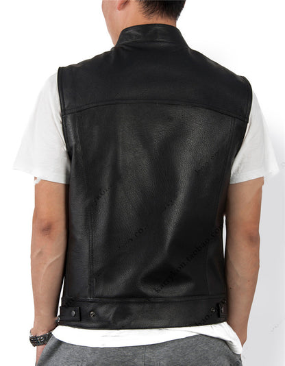 Herren Kunstlederweste