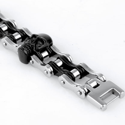 Edelstahlarmband mit Totenkopf