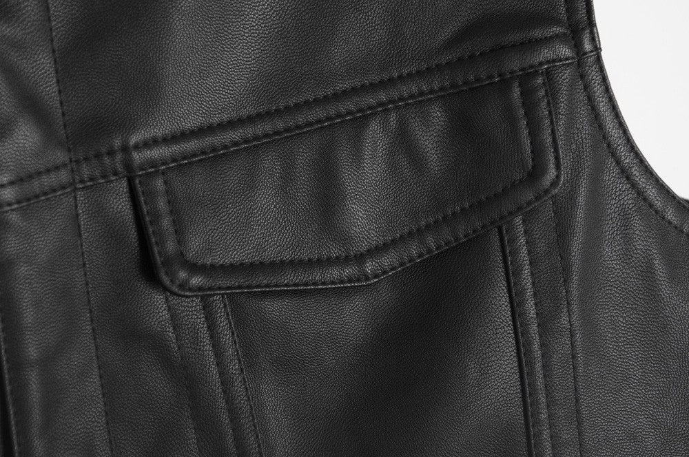 Herren Kunstlederweste