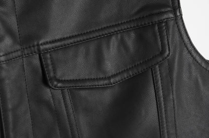 Herren Kunstlederweste