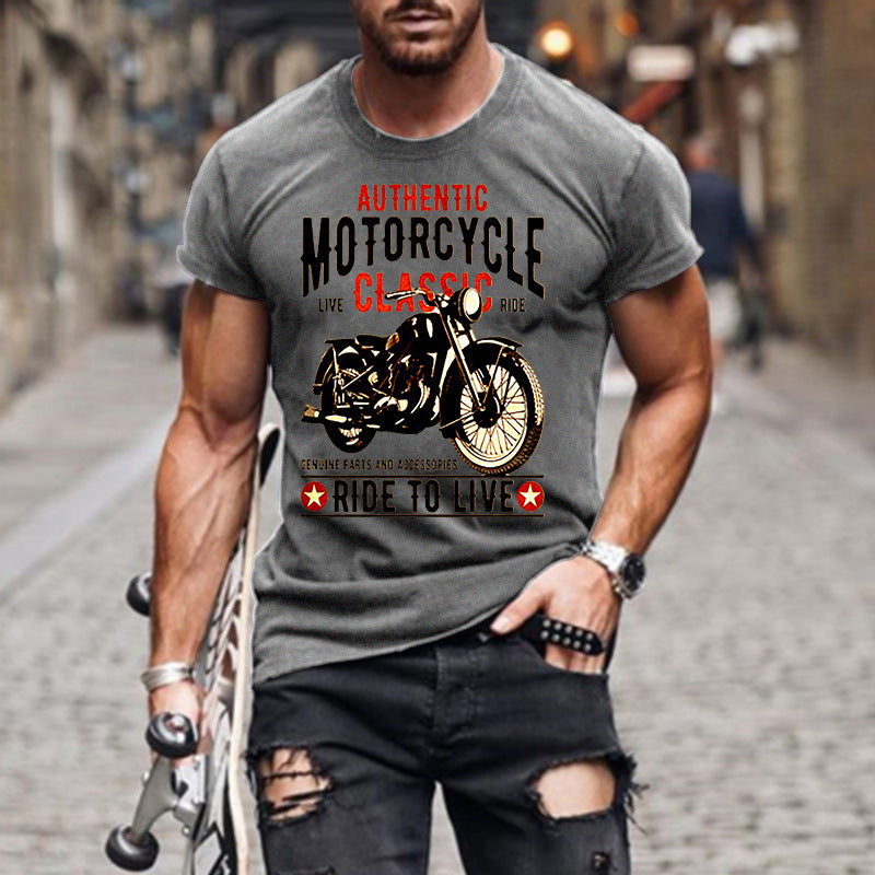 T-Shirt mit coolem Motorradaufdruck