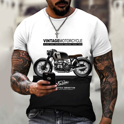 T-shirt mit Cafe Racer Aufdruck