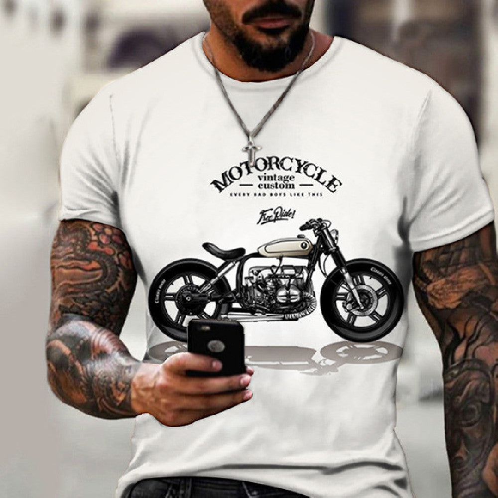 T-shirt mit Cafe Racer Aufdruck
